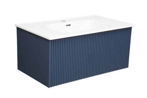 Тумба с раковиной La Fenice Terra 80 см FNC-01-TER-BG-80 матовая синяя