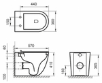 Унитаз BelBagno Sfera-R BB2141CBR приставной без сиденья