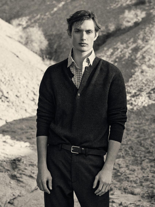Massimo Dutti Свитер из смесовой шерсти, маренго