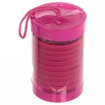 Резинки для волос детские в тубе 9шт «ЗАБАВА», цвет розовый, d-4см (наклейка Кокетка)