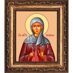 Агапия Аквилейская Святая мученица. Икона на холсте.