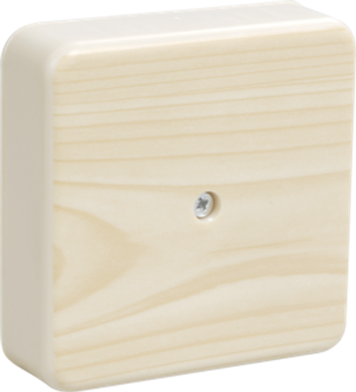 Коробка распаячная КМ41212-03 для открытой проводки безгалогенная (HF) 75х75х20мм светлое дерево (6