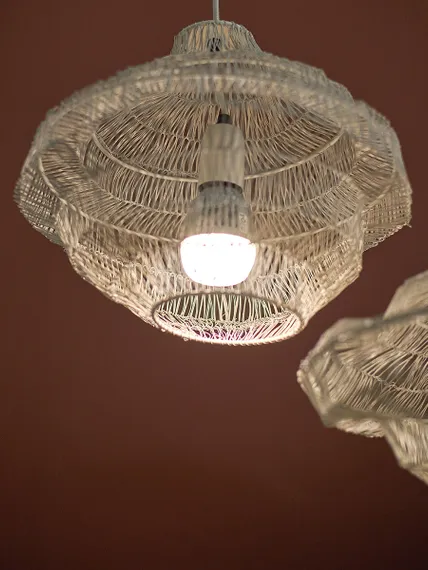 Светильник подвесной vinger, D34х35 см, бежевый