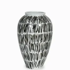 Ваза Hersilia VI высота 40 см, белый, чёрный