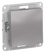 ATLASDESIGN 1-клавишный ВЫКЛЮЧАТЕЛЬ 2-полюсный, 10АХ, механизм, АЛЮМИНИЙ