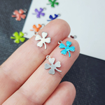 Клевер подвеска, сталь 316, цветная эмаль, р-р 12×9.5мм, штучно