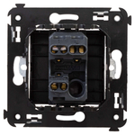 Переключатель одноклавишный в стену, "Avanti", "Черный квадрат"