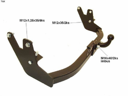 Фаркоп оцинкованный Galia T026A для Toyota Hiace, Granvia 1996-2005(паспорт и сертификат в комплекте)(без электрики)