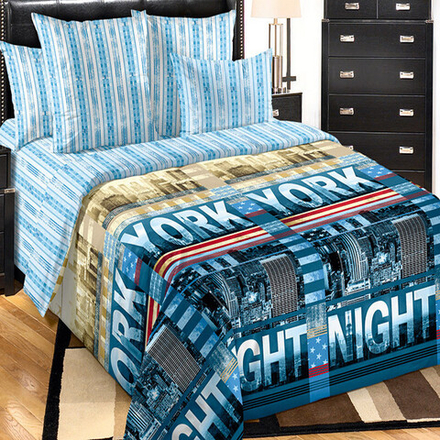 Комплект постельного белья "ВЛ. МЕГАПОЛИС", перкаль, 100% хлопок.