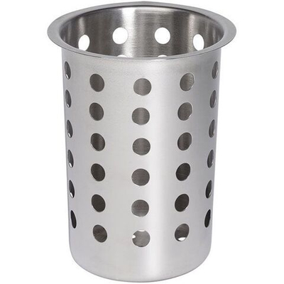 Емкость д/столовых приборов;сталь нерж.;D=97,H=137мм;металлич. (Цвет: серебристый)