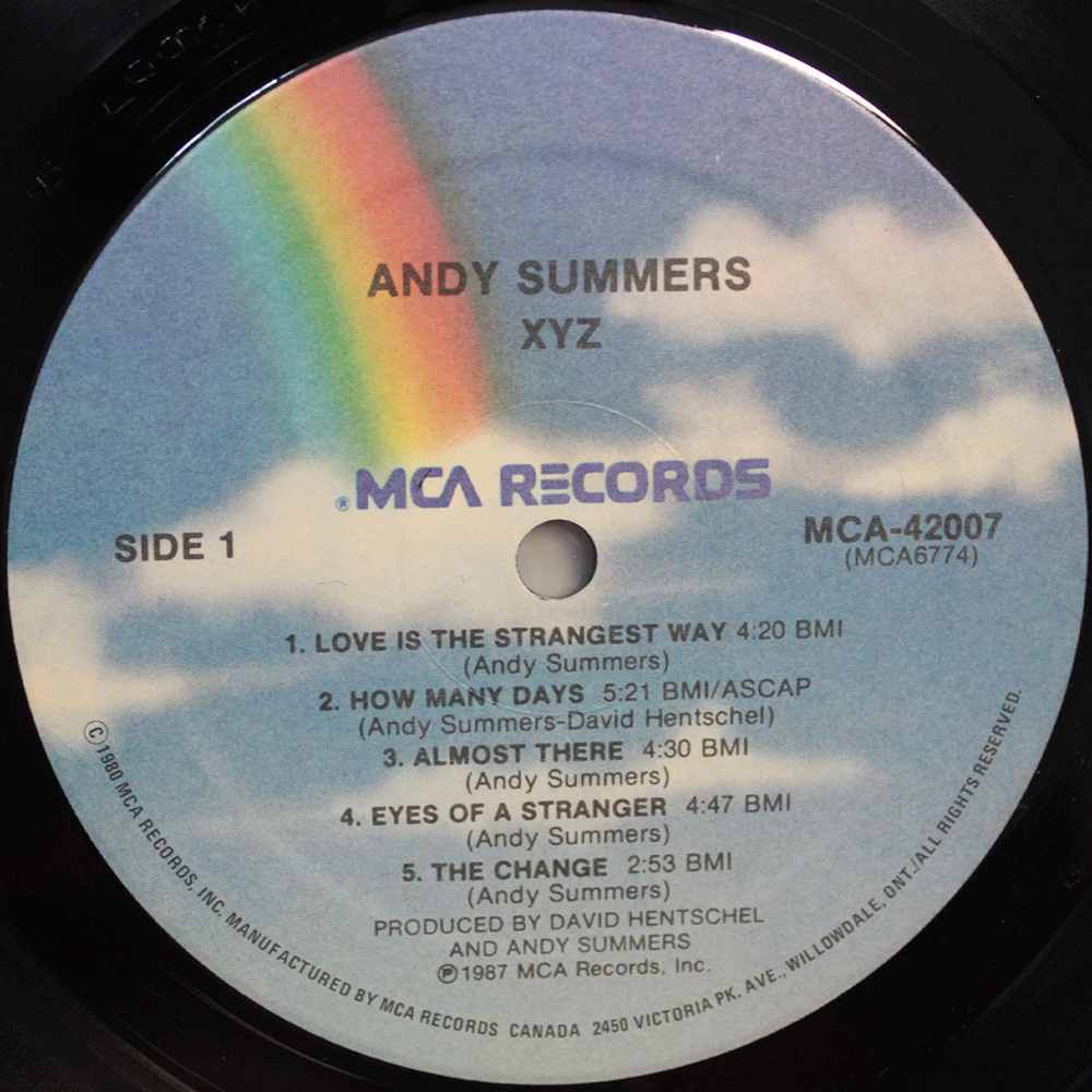 Andy Summers / XYZ (LP)