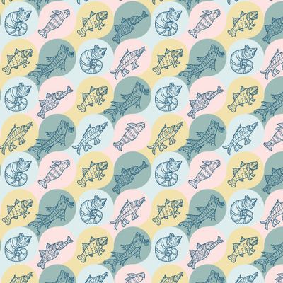 Средневековый бестиарий, морские животные, яркий