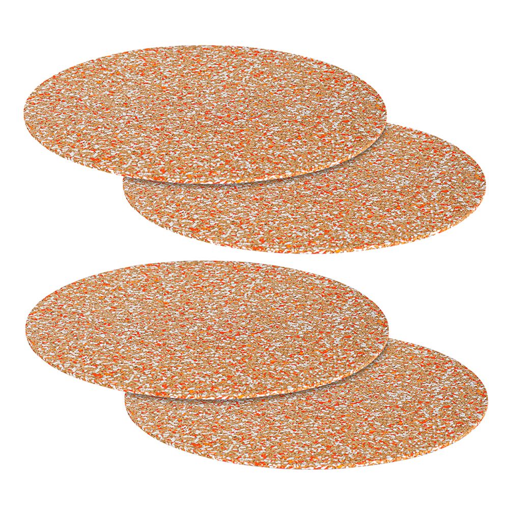 Набор из 4-х сервировочных ковриков из пробки и переработанного материала Recork, Ø30 см