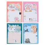 Блок для записей Basir, с липким слоем, 10*7.5 см, серия "Котики", 75 листов