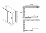 Душевой уголок ABBER Komfort AG93140B-S102B 140x100 прозрачный/черный