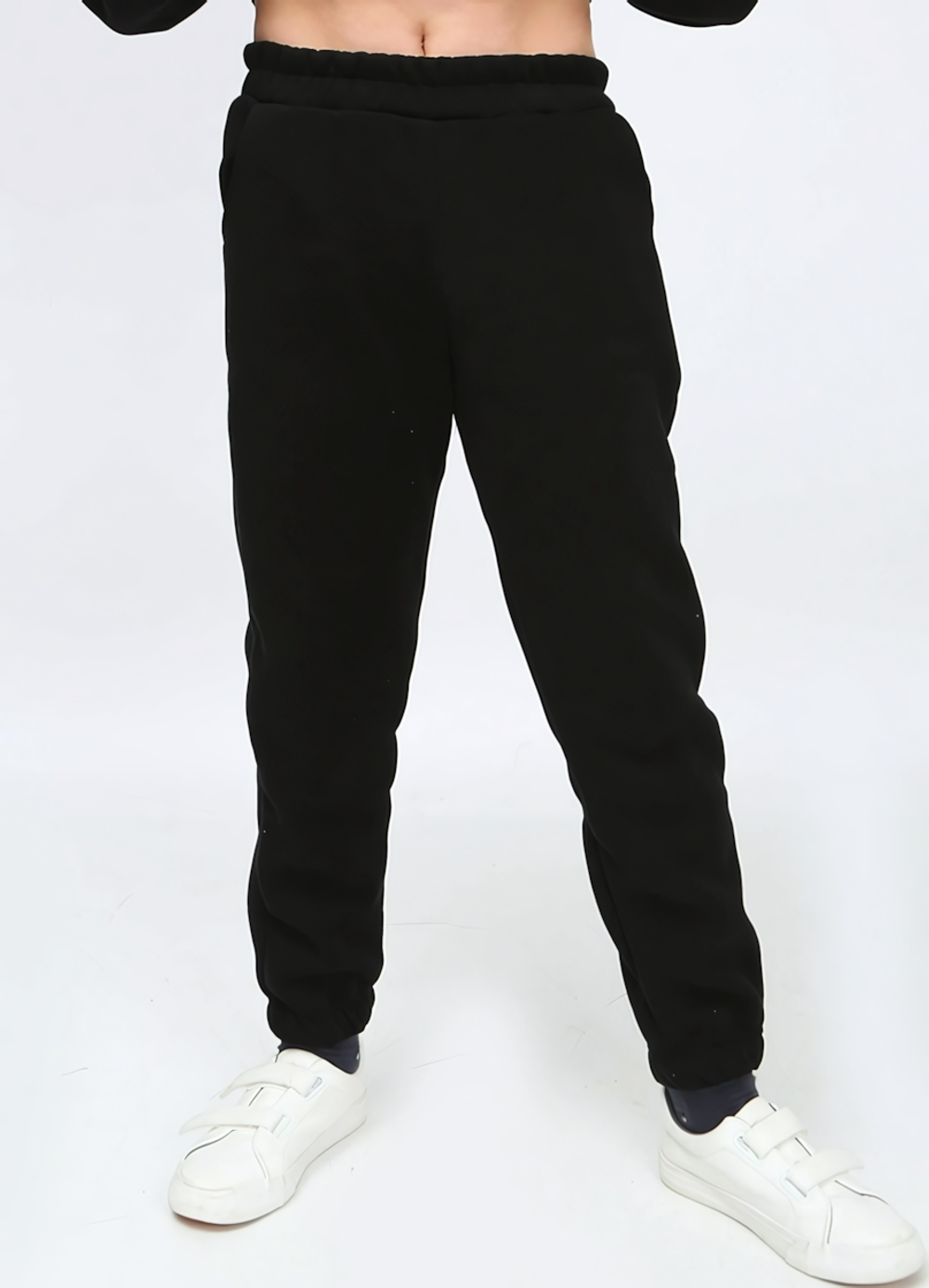 Брюки для мальчиков футер "Даймон-1" KIP-ШТ-16/1 р.122 чёрный (Ивашка)