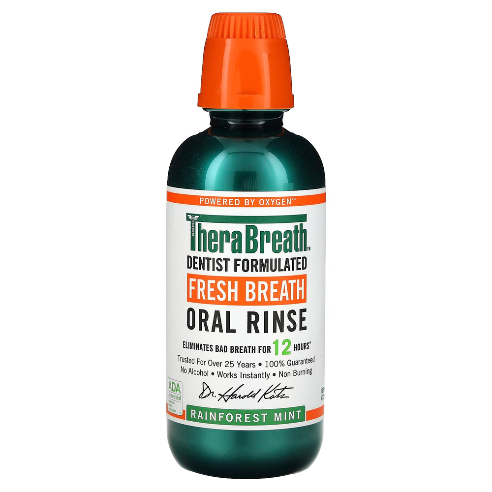 TheraBreath, Fresh Breath, Ополаскиватель для полости рта, мята из тропических лесов, 16 жидких унций (473 мл)