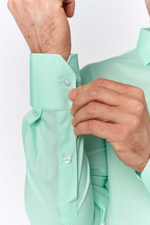 Сорочка мужская ELITA длинный рукав, цвет ментол, хлопок, пэ 68412 13