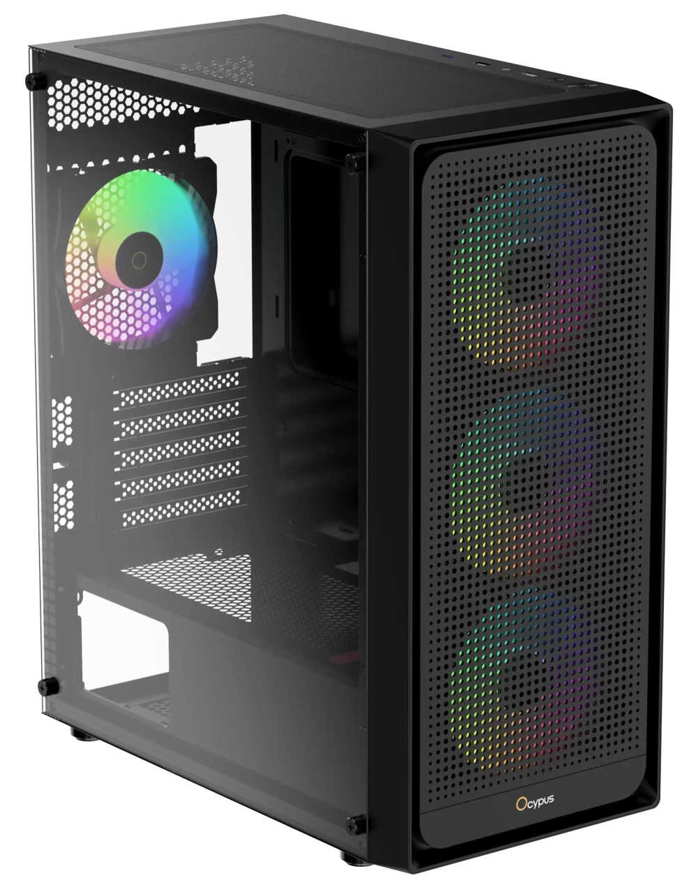 Корпус Ocypus Gamma C50 BK ARGB mATX/ITX 3xUSB Черный Gamma-C50-BKG400XX-GL