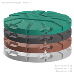 Крышка колодца РОСА-2 коричневая Полимер-Групп(1260x1260x152см;10кг;коричневая) - арт.559278