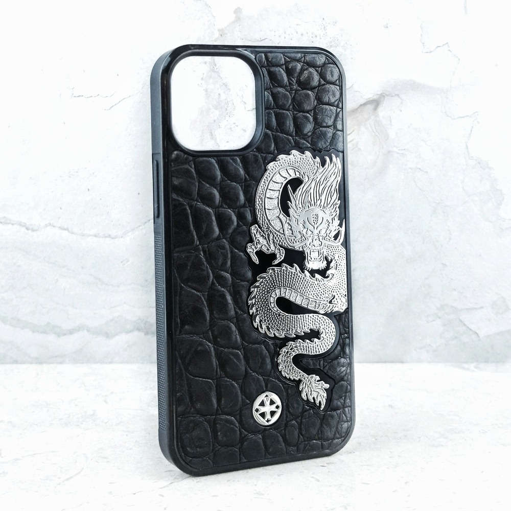 Роскошный Чехол для iPhone дракон - Euphoria HM Premium - аксессуар из натуральной кожи и ювелирного сплава
