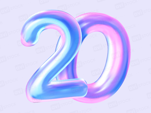 3D Векторная Цифра 20