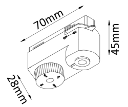 Адаптер для однофазного шинопровода Crystal Lux CLT 0.212 01 BL