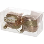 Ёлочные игрушки «Волшебная юла» 6 см (набор 2 шт), Шампань