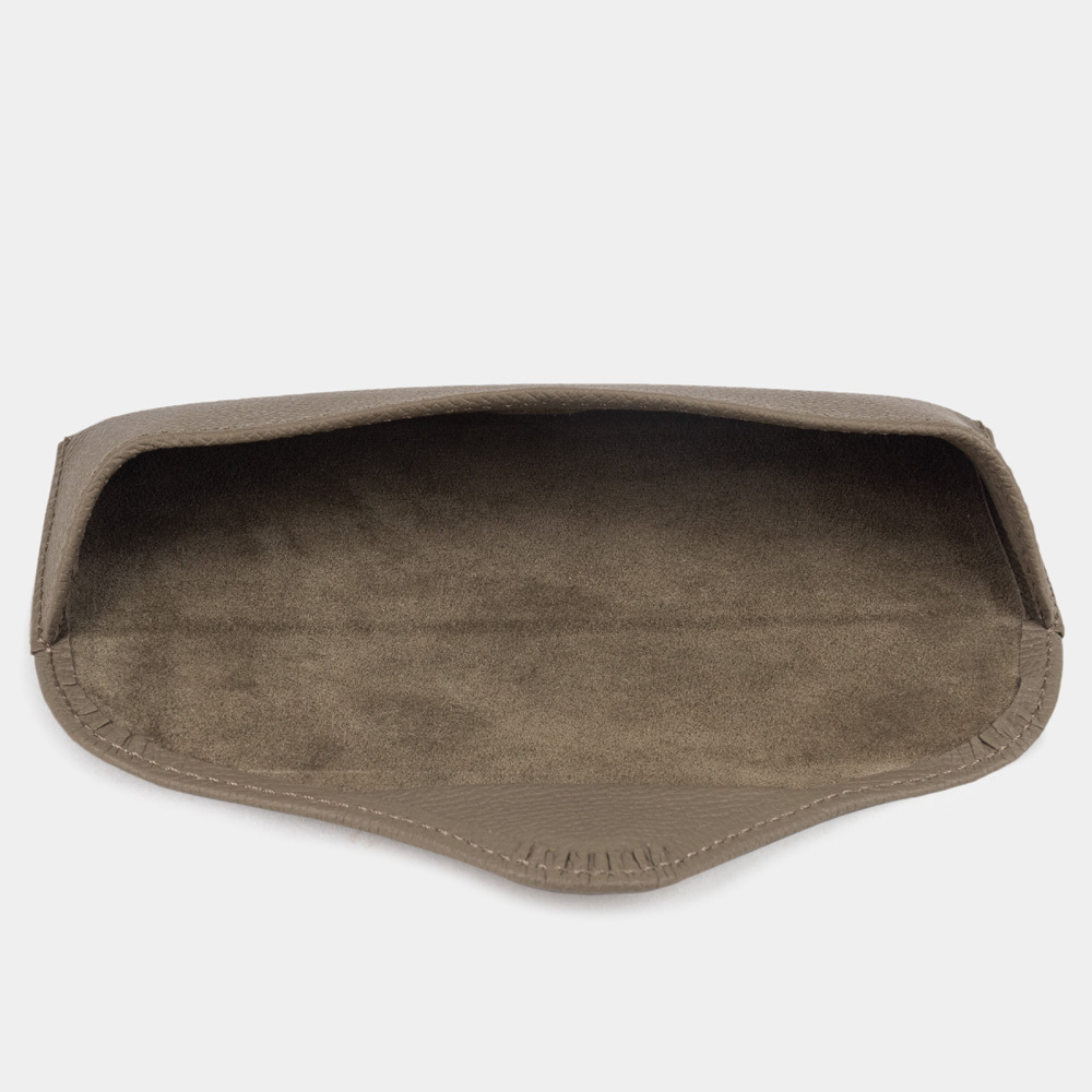 Футляр для очков Vision из кожи сафьяно, бежевого цвета