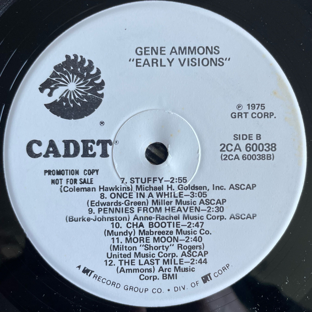 Винтажная виниловая пластинка LP Gene Ammons Early Visions (США 1976) (Промо)