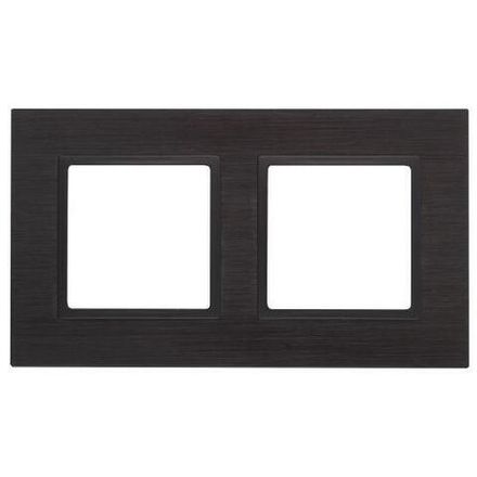 Рамка 2-м 14-5202-05 металл Elegance черный+антрацит ЭРА Б0034549