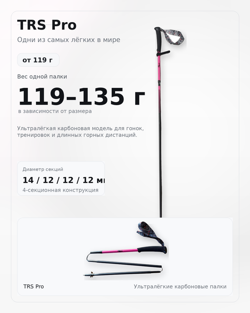 Палки для трейлраннинга TRS Pro 2026