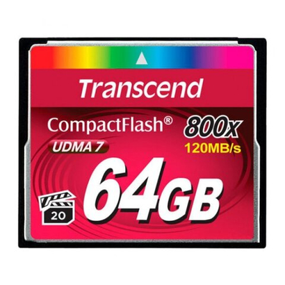 Карта памяти Transcend CF-Compact Flash 64GB 800X