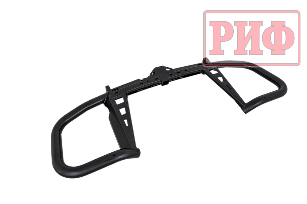 Бампер силовой задний Mitsubishi Pajero IV c квадратом под фаркоп РИФ