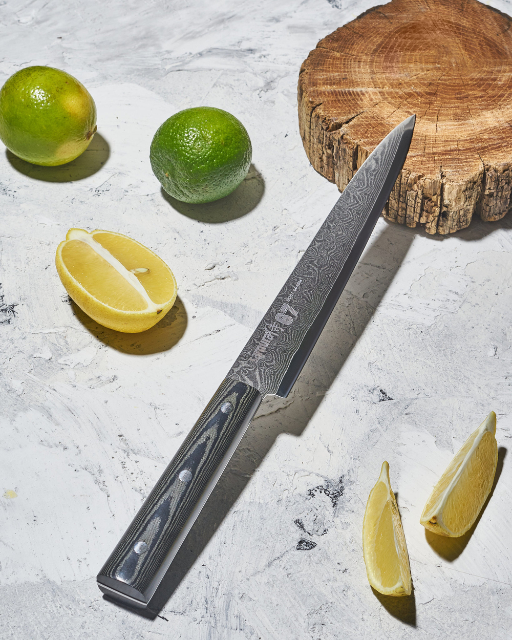 Нож кухонный для нарезки 19.5см Samura 67 Damascus