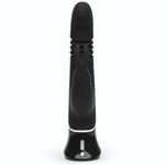 Черный хай-тек вибратор Greedy Girl Thrusting Rabbit Vibrator - 22,8 см. (Цвет: черный)