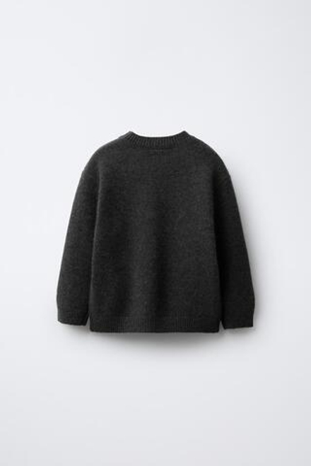 ZARA Х BENSIMON ® ТРИКОТАЖНЫЙ СВИТЕР, ТЕМНЫЙ АНТРАЦИТ