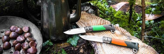 Складной нож Opinel №12 Explore, оранжевый c клинком из стали Sandvik™ 12С27, рукоять Полиформальдегид POM (пластик)