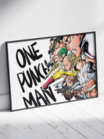 Постер плакат Все Персонажи One-Punch Man Ванпанчмен