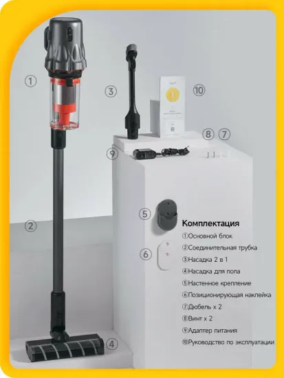 Вертикальный пылесос Deerma DEM-T30W