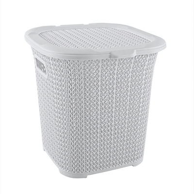 Многофункциональная корзина вязанный узор 15 лт белый