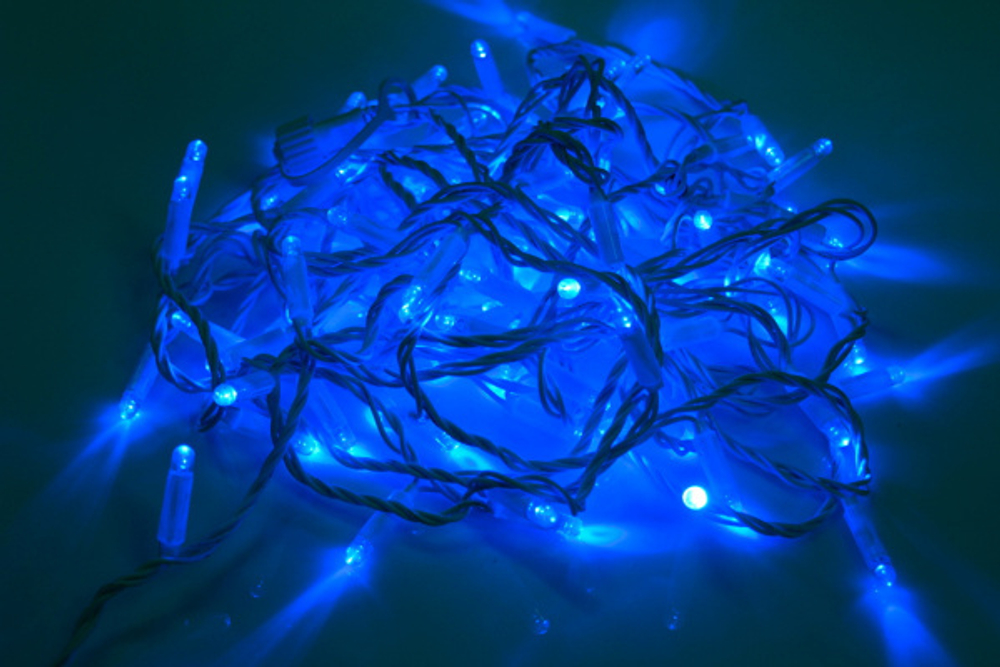 LED-PLR-192-20M-24V-B/W-W/O(Wire 2.3mm), синий/белый провод, соед. (без шнура) 24В(Новый коннектор)