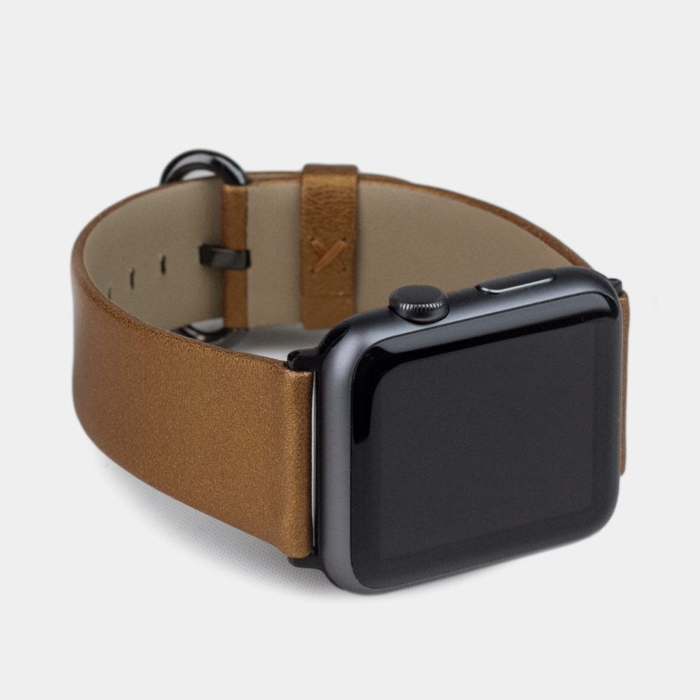 Ремешок для Apple Watch 40/41/42 mm из кожи теленка, медного цвета