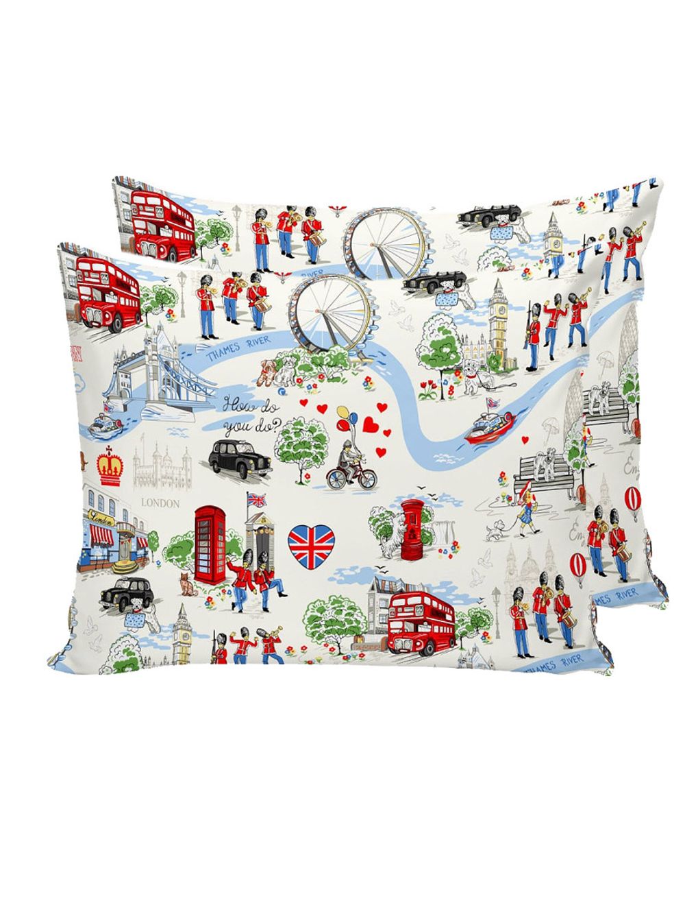 Наволочка комплект 2шт Сказка "Лондон беж" 40х60 см, перкаль