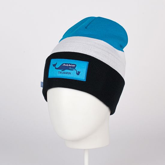Шапка TRUESPIN Wale Classic Beanie (Черный (Blue/White))