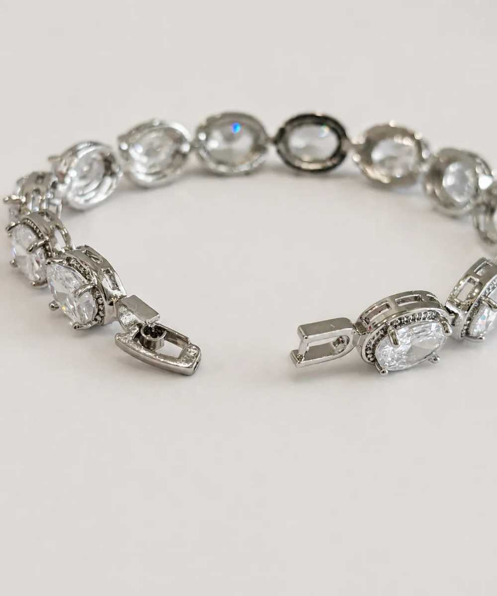 Браслет «Хрустальная линия» Silver