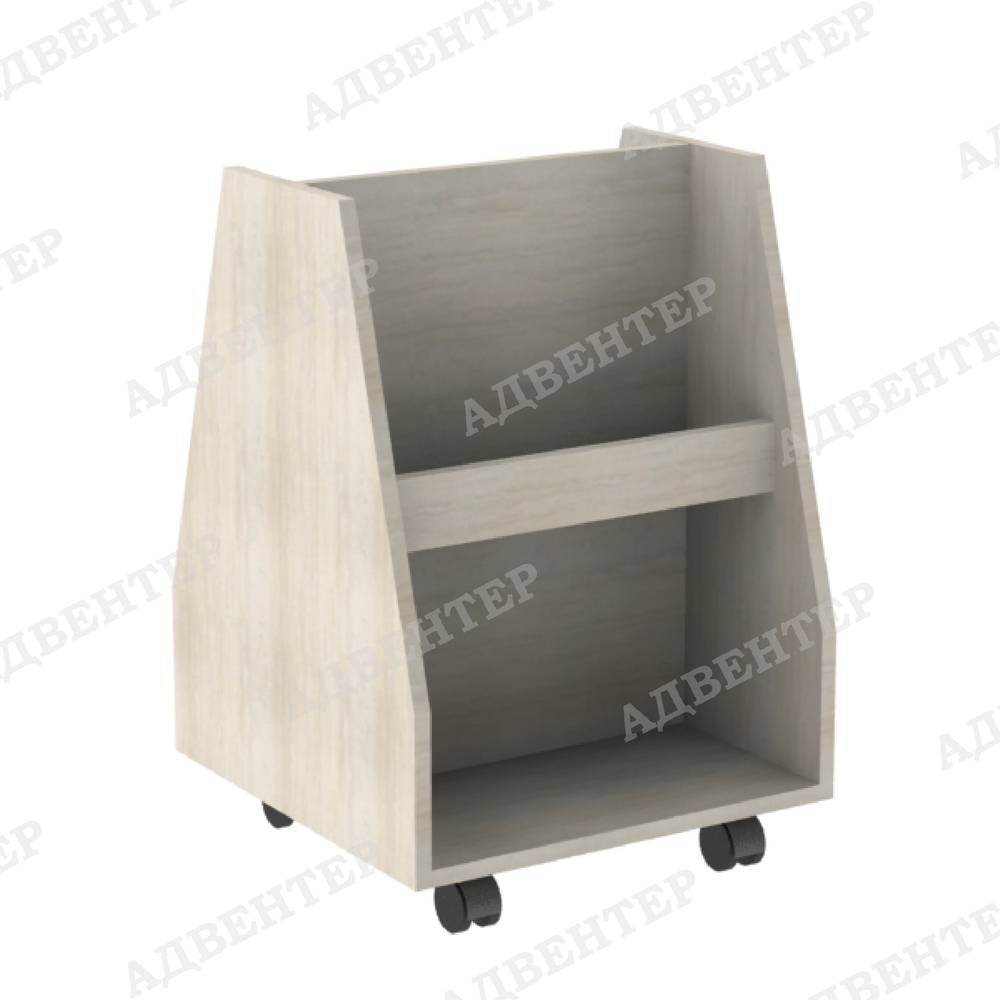 Книжная витрина на колёсах двусторонняя