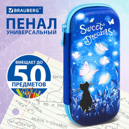Пенал BRAUBERG, 1 отделение, 1 откидная планка, EVA, 22х10х5 см, "Sweet dreams"