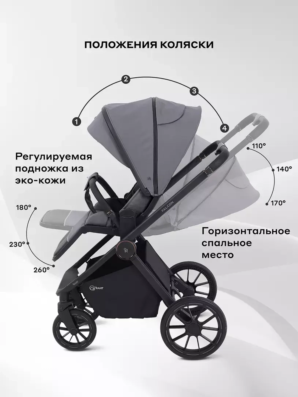 Коляска детская RANT "FALCON NEO" (2в1) RA108