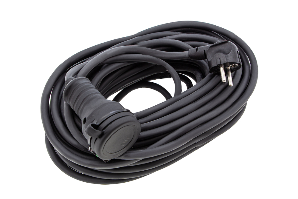 Удлинитель силовой 20 м, 16 А, тип УХз16, КГ 3 x 1.5 мм, 1 розетка, Сибртех